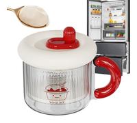 Passoire à yaourt - Maille - Couvercle filtrant, séparateur de produits laitiers | Machine à fromage réutilisable avec filet fin et récipient - Outil de cuisine pour le lait de soja, le petit déjeuner
