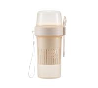 Passoire À Yaourt Portable, Passoire À Yaourt Grec, Matériau Sûr, Hermétique et Anti-fuite, Facile À Transporter, Convient À Une Utilisation Individuelle(Beige)