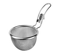 Passoire alimentaire en métal - Panier en acier inoxydable à mailles fines avec crochet | Passoire pour égoutter les pâtes, rincer le riz, tamiser la farine, laisser infuser le thé, laver, pelle à hot