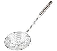 Passoire araignée, louche d'écumoire, panier à friture en métal acier inoxydable avec longue poignée, grande cuillère 2 pièces Pour Aliments
