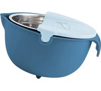 Passoire avec bol à mélanger Ensemble de passoires 9 en 1 pour la cuisine pour le lavage des fruits et légumes / passoire à nouilles / passoire à riz Ensemble de passoires rotatives à double couche av