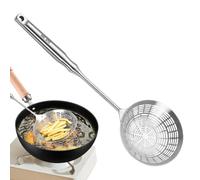 Passoire avec manche, grand tamis | Grande écumoire - Ustensile de cuisine pour friteuse, cuillère à friture - pour Cuisson de Frites, Dumplings, Légumes et Préparation Culinaire