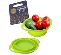Passoire compacte pliable de 24 cm - Passoire de cuisine peu encombrante pour pâtes, légumes, etc. Design en silicone durable, flexible, passe au lave-vaisselle. Facile à utiliser, plier, ranger et