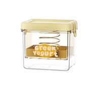 Passoire crémeuse à pression grecque pour la cuisine et la maison avec yaourt et passoire en acier inoxydable (rectangulaire jaune)