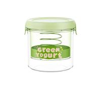 Passoire crémeuse à pression grecque pour la cuisine et la maison avec yaourt et passoire en acier inoxydable (rond, vert)