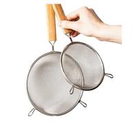 Passoire Cuisine 1/3 pièces de cuisine en acier cuisson tamis à farine filtre jus cuillère huile passoire mailles binaurales portative(Type7)