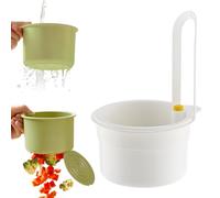 Passoire Cuisine Peut être Accroché au Robinet Filtre Evier Cuisine Nettoyage Rapide en un Seul Bouton Amovible Filtre Evier Mettre un Blocage de Cuisine (Blanc)