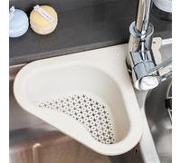 Passoire d'angle pour évier de cuisine, filtre triangulaire multifonction à suspendre, filtre d'évier de cuisine, 26,7 x 24,4 x 8,2 cm