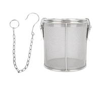 Passoire d'assaisonnement en acier inoxydable, panier d'infuseur de condiments de filtration épaissie, passoire à boule de thé en avec crochet de chaîne pour la maison, la (Grand 11,5 cm / 4,5 pouces)