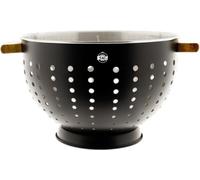 Passoire de cuisine Colino Ø 25 cm - en acier inoxydable 18/10, noir avec poignées en bois
