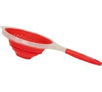 Passoire de cuisine en silicone extensible - Ø 20 cm - Rouge - Design peu encombrant avec poignée