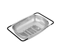 Passoire de cuisine extensible en acier inoxydable (38-54 cm), panier au-dessus de l'évier, passoire de cuisine, égoutter les pâtes, laver les légumes, le riz, poignée noire aux fruits