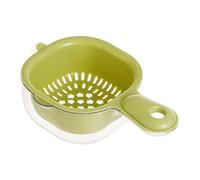 Passoire de cuisine - Passoires à pâtes avec poignée | Petit bol de lavage rectangulaire 2 en 1 | Ensemble passoire à double couche | Passoire d'évier pour égoutter les pâtes
