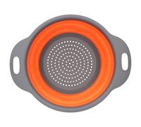 Passoire de cuisine pliable en silicone pour cuisine, résistante à la chaleur et peu encombrante (orange)