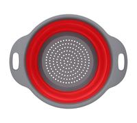 Passoire de cuisine pliable en silicone pour cuisine, résistante à la chaleur et peu encombrante (rouge)