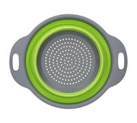 Passoire de cuisine pliable en silicone pour cuisine, résistante à la chaleur et peu encombrante (vert)