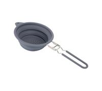 Passoire De Cuisine Pliable en Silicone Ronde Peu Encombrante Alimentaire Poignée Acier Inoxydable Silicone 6.69 Pouces