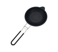 Passoire De Cuisine Pliable en Silicone Ronde Peu Encombrante Alimentaire Poignée Acier Inoxydable Silicone 6.69 Pouces