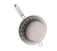 Passoire de cuisine résistante à la avec poignée ergonomique, cuillère filtrante de qualité pour égoutter et frire les aliments en toute sécurité, filtre résistant à la