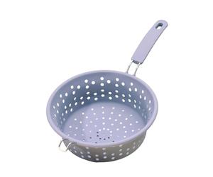 Passoire de cuisine résistante à la avec poignée ergonomique, cuillère filtrante de qualité pour égoutter et frire les aliments en toute sécurité, filtre résistant à la