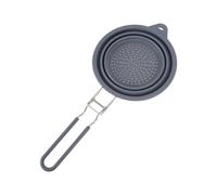 Passoire de cuisine ronde pliable en silicone avec poignée en acier inoxydable 17 cm