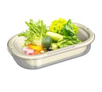 Passoire De Lavabo Ajustable | Passoire Alimentaire Rétractable,Bac Polyvalent Pour Fruits, Lavage de Légumes, Préparation de Salades, Rinçage de Baies et Utilisation en Camping-Car ou Cuisine