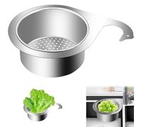 Passoire Déchets Cuisine Acier Inoxydable, Panier Évier Suspendu pour Robinet Mini 22cm, Filtre Forme Cygne Amovible Multifonctionnelle pour Saleté Alimentaire Filtre, Égoutter Fruits Légumes Petits