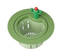 Passoire d'évier - 10,8 x 8,5 cm, matériau ABS, poids 60 g, avec dessus pour une utilisation facile, plus de trous de drainage pour un filtrage , pratique et robuste, bouchon de vidange pour