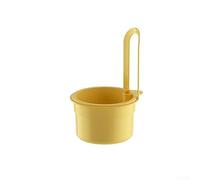 Passoire d'évier à suspendre avec bouton pression - Panier de vidange amovible en silicone pour cuisine - Filtre alimentaire mural et égouttoir à fruits - Panier de vidange à bouton-pression (jaune)