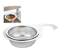 Passoire d'évier à suspendre en acier inoxydable, passoire d'évier multifonction et filtre à déchets alimentaires avec drainage rapide, pour fruits, légumes et robinet