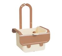Passoire d'évier à suspendre - Presse automatique - Pour cuisine compacte - Efficace - Pour séparer les restes alimentaires - Panier de drainage de cuisine multifonction
