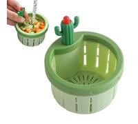 Passoire d'évier Cactuss - Égouttoir à nourriture de cuisine à pression avec design facile à nettoyer | Panier de filtre de vidange pour évier pour appartement, camping-car, camping