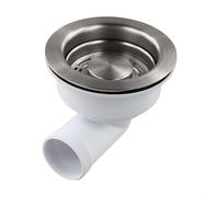 Passoire d'évier composée d'acier inoxydable et de polypropylène avec bride pour mini kit de vidage (114 mm)