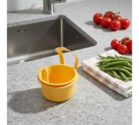 Passoire d'évier pour évier de cuisine - Outil - Crépine de vidange à suspendre avec bouton de déverrouillage par le bas, design autonettoyant, gain de place pour S (vert)