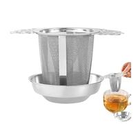 Passoire en acier inoxydable - Panier à infuseur à à mailles fines, infuseur à feuilles mobiles de grande capacité, panier filtre à pour tasse, dispose d'une construction avec des poig