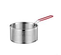 Passoire en acier inoxydable pour cuisson à la vapeur des pâtes et légumes avec poignée amovible, conçue pour faire bouillir et égoutter directement sur la casserole, compatible avec les ustensiles de