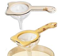 Passoire en - Argenté/noir - Filet de séparation avec poignée antidérapante - Mini passoire de cuisine pour la maison - 10,2 cm de diamètre - Acier inoxydable - Double - Pour maison