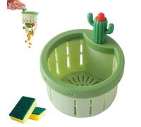 Passoire en forme de cactus, filtre de vidange d'évier de cuisine, panier à déchets pressé pour vider, filtre anti-obstruction avec poignée de levage, accessoire d'évier amusant pour la maison et la