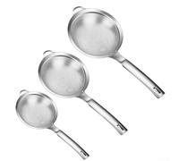 Passoire en maille en acier inoxydable pour filtrer le lait de soja, les jus, le yaourt et tamiser la farine avec filtre cuillère (moyen)