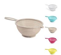 Passoire en plastique pour aliments, pour égoutter les pâtes, spaghetti, riz, salade, légumes, cuisine, loisirs, style 4 (19 cm, taupe)