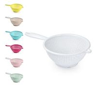 Passoire en plastique pour aliments, pour égoutter les pâtes, spaghetti, riz, salade, légumes, cuisine, loisirs, style 4 (22 cm, blanc)