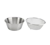 Passoire et Bol en Acier Inoxydable, 16cm Tamis avec Bol Mélangeur, Tamis à Pâtes Salade, Ensemble de Bol de Lavage du Riz, Empilables Bols Mélangeurs pour Riz, Fruits, Légumes, Petits Grains