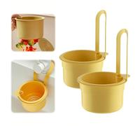 Passoire Evier, Filtre Evier Encliquetable, Robinet Suspendu Passoire Plastique, Silicone Amovible Passoires,Pour Le Lavage/L'Organisation Dans La Cuisine Et Le Filtre à DéChets Alimentaires (Jaune 2)