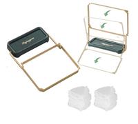 Passoire Evier,Panier Evier Cuisine Passoire Evier Cuisine avec 50 Pièces Filet Étagère Filtre Evier Cuisine Rangement pour Égouttoir Cuisine pour Fruits Légumes Déchets Restes Gadget Cuisine Vert