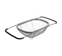 Passoire en inox avec poignées extensibles - Argenté - L 36,7 x P 24,7 x H 10,5 cm