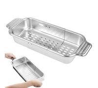 Passoire extensible, panier à passoire en acier inoxydable au-dessus de l'évier Passoire extensible pour évier laver les légumes et les fruits égoutter les pâtes cuites et sécher les plats