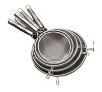 passoire inox 1 passoire à mailles fines en acier inoxydable avec crochet, cuillère(15cm B Style)