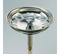 Passoire panier universel 3,5 pouces (Ø80 mm), pour évier lavabo avec télécommande/Acier inoxydable Passoire panier, utilisation lavabo, évier, chrome, Ø 8 x 48-69 mm