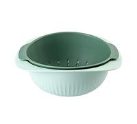 Passoire Passoire pour Cuisine, Lave-linge Bol avec Poignées Grande Capacité Fruits Légumes Riz Pâtes Égouttoir Lavabo et Panier Vert