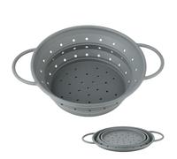 Passoire Pliable 28x22.5cm - Passoire de Cuisine en Silicone Rétrécissable, Résistante à la Chaleur et Lavable au Lave-Vaisselle, Sans BPA pour Pâtes, Légumes et Fruits, Idéale pour Cuisine et Camping